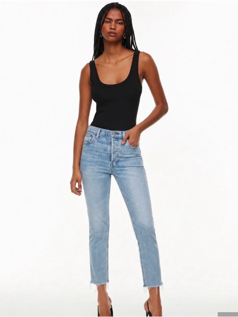 Denim Forum The Yoko High Rise Slim Jeans